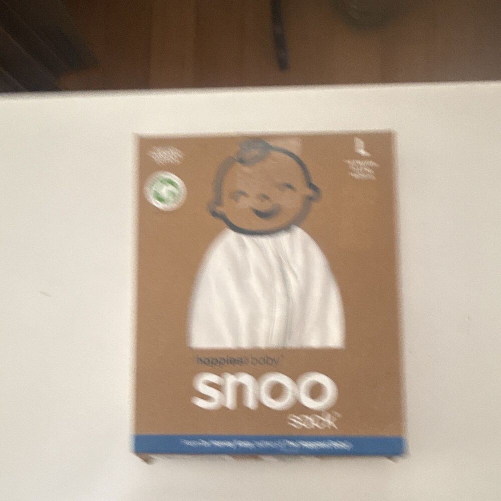 Happiest Baby SNOO Sack Organic Cotton Swaddle 4-6 Months White Bassinet